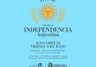 ACTO VIRTUAL POR EL DÍA DE LA INDEPENDENCIA