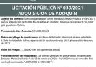 LICITACION PUBLICA 039/2021 ADQUISICION DE ADOQUINES