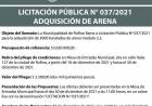 LICITACION PUBLICA 037/2021 ADQUISICION DE ARENA