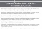 LICITACION PUBLICA N| 014/2022 MANO DE OBRA