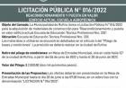 LICITACION PUBLICA 016/2022 REACONDICINAMIENTO Y PUESTA EN VALOR DEL ACTUAL ESCUELA  EDIFICIO AGROTECNICA