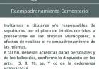 REEMPADRONAMIENTO CEMENTERIO