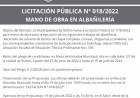 LICITACION PUBLICA N° 18/2022 MANO DE OBRA ALBAÑILERIA