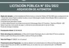 LICITACION PUBLICA N| 024/2022 ADQUISICION DE AUTOMOTOR