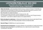 LICITACION PUBLICA N° 022/2022 REACONDICIONAMIENTO Y PUESTA EN VALOR EDIFICIO ACTUAL ESCUELA AGROTECNICA