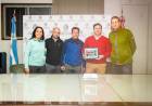 INTEGRANTES DE LA COMISION DE VOLEY DEL CLUB SPORTIVO BEN HUR CON INTENDENTE NATALIO LATTANZI