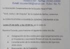 ESCUELA 586, "JUSTO J, DE URQUIZA" : CONVOCATORIA ASAMBLEA GENERAL 