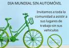 22 DE SETIEMBRE; DIA MUNDIAL SIN AUTOMOVIL