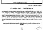 COOPERATIVA ELECTRICA LIMIADA DE RUFINO: COMUNICADO IMPORTANTE