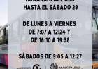 HORARIO DEL BUS DURANTE LAS VACACIONES DE INVIERNO