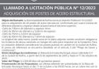 LLAMADO A LICITACION PUBLICA N° 12/2023