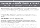 LLAMADO A LICITACION PUBLICA N° 14/2023