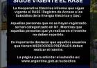 SIGUE VIGENTE EL RASE