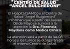 SAMCO RUFINO: NUEVOS SERVICIOS PARA EL "ANGEL BULGHERONI"