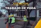 ATENCION: SE SOLICITA NO ESTACIONAR POR TRABAJOS DE PODA