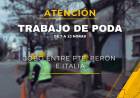 ATENCION:  SE SOLICITA NO ESTACIONAR POR TRABAJOS DE PODA