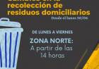 CAMBIO DE HORARIO EN ZONA NORTE