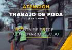 ATENCION: SE SOLICITA NO ESTACIONAR POR TRABAJOS DE PODA