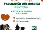 MAÑANA:  VACUNACION ANTIRRABICA GRATUITA