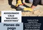 ADOQUINADO EN CALLE MALVINAS ARGENTINAS