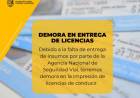 DEMORA ENTREGA DE LICENCIAS