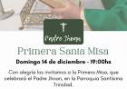 NO OLVIDAR: EL 14 DE DICIEMBRE PRIMER MISA DE L PADRE JHOAN