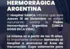 SAMCO RUFINO: VACUNACION FIEBRE HEMORRAGICA