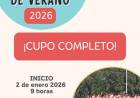 COLONIA 2026: CUPO COMPLETO