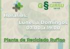 PLANTA DE RECICLADO DE RUFINO: HORARIO DE LA PLANTA