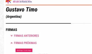 GUSTAVO TIMO EN LA FERIA DEL LIBRO DE BUENOS AIRES