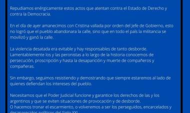 MANIFIESTO PARTIDO JUSTICIALISTA