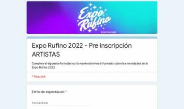EXPO RUFINO 2022 ARTISTAS