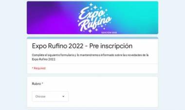 EXPO RUFINO 2022 PRE INSCRIPCION