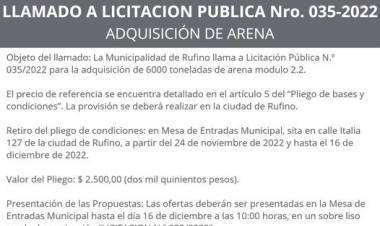 LICITACION PUBLICA N| 035/2022