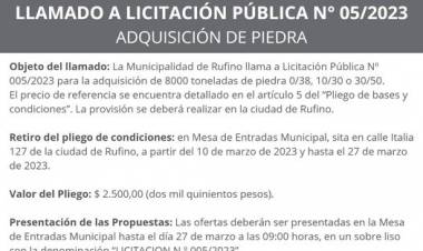 LICITACION PUBLICA N| 0052023