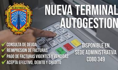 COOPERATIVA ELECTRICA LIMITADA DE RUFINO:: NUEVA TYERMINAL AUTOGESTION