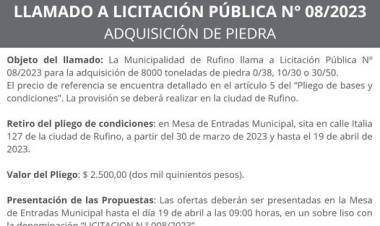 LICITACION PUBLICA N| 008/2023