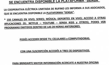 COOPERATIVA ELECTRICA LIMITADA DE RUFINO: PLATAFORMA "SENSA"