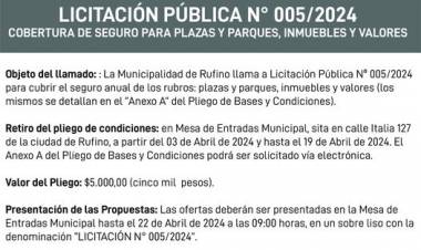 LICITACION PUBLICA N° 005/2024