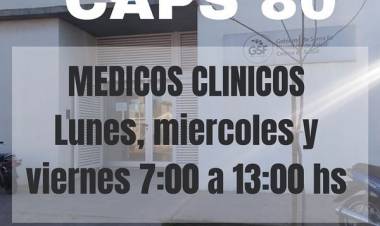 SAMCO RUFINO: VOLVIERON LOS MEDICOS CLINICOS A LOS CAPS
