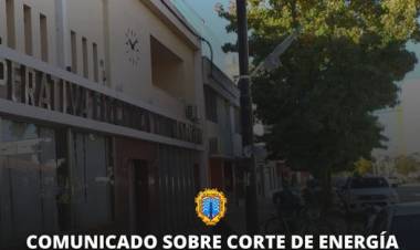 COMUNICADO SOBRE CORTE ENERGIA ELECTRICA EN DISTRIBUIDORA SUR Y TRIAGLIA DEL DIA 28/4