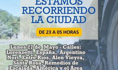 RECORIDO DE LA BARREDORA: LUNES 27/5