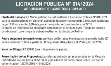 LICITACION PUBLICA N° 014/2024