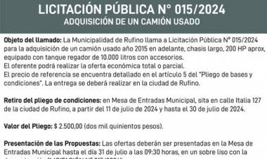 LICITACION PUBLICA N° 15/2024