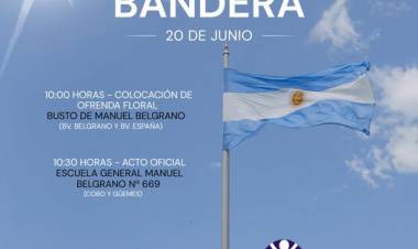20 DE JUNIO: ACTO OFICIAL DIA DE LA BANDERA