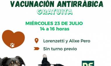 NUEVA VACUNACION ANTIRRABICA GRATUITA PARA PERROS Y GASTOS