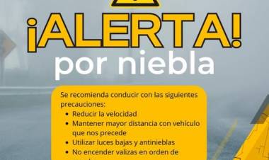 ALERTA POR NIEBLA