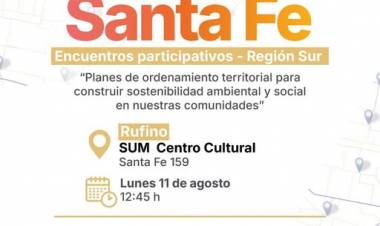 ENCUENTRO PARTICIPATIVO DEL PROGRAMA PLANIFICADOR SANTA FE EN RUFINO