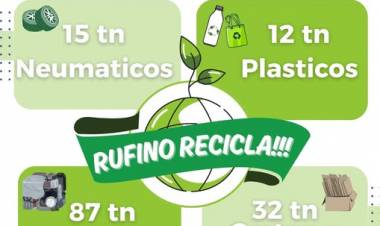 PLANTA DE RECICLADO DE RUFINO: EN SOLO 50 DIAS