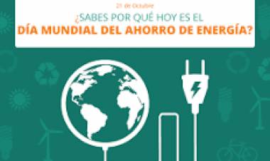 21 DE OCTUBRE: DIA MUNDIAL DEL AHORRO DE ENERGIA